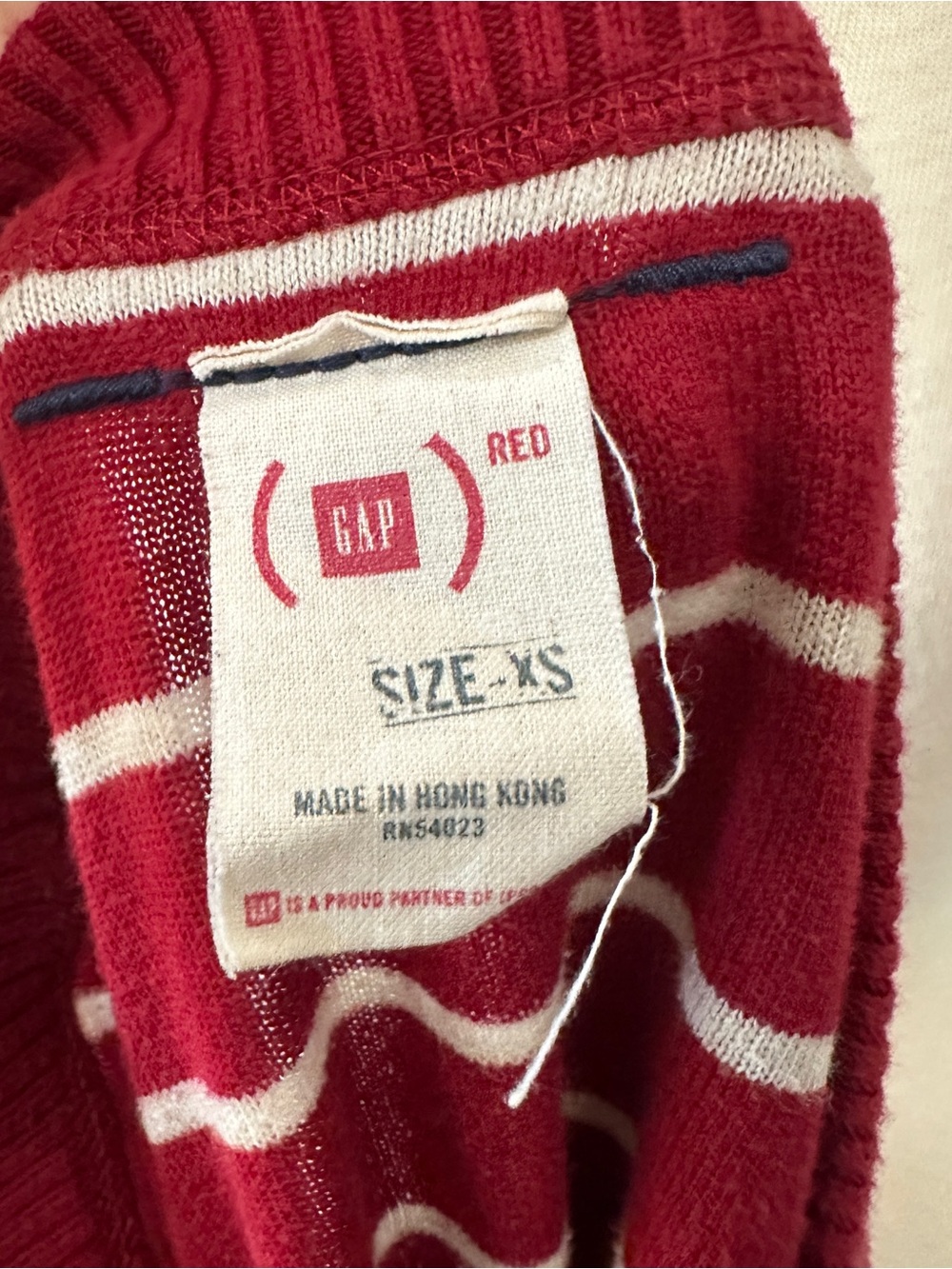GAP Y2k (RED) Campaign Striped Knit Stretch Top - Picture 9 of 11